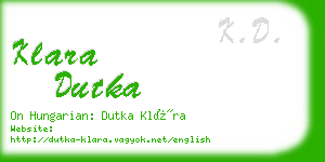 klara dutka business card